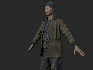 homeless alcoholic Modelo 3D