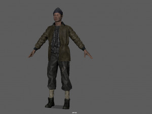 homeless alcoholic Modelo 3D