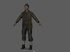 homeless alcoholic 3D Model