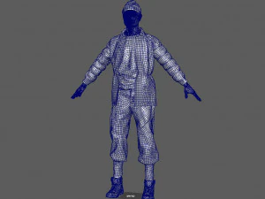 homeless alcoholic 3D Model