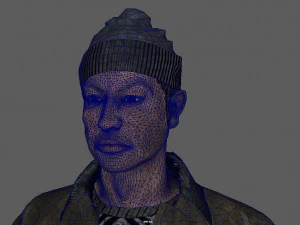 homeless alcoholic 3D Model