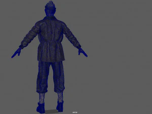 homeless alcoholic 3D Model