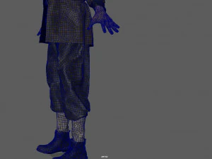 homeless alcoholic 3D Model
