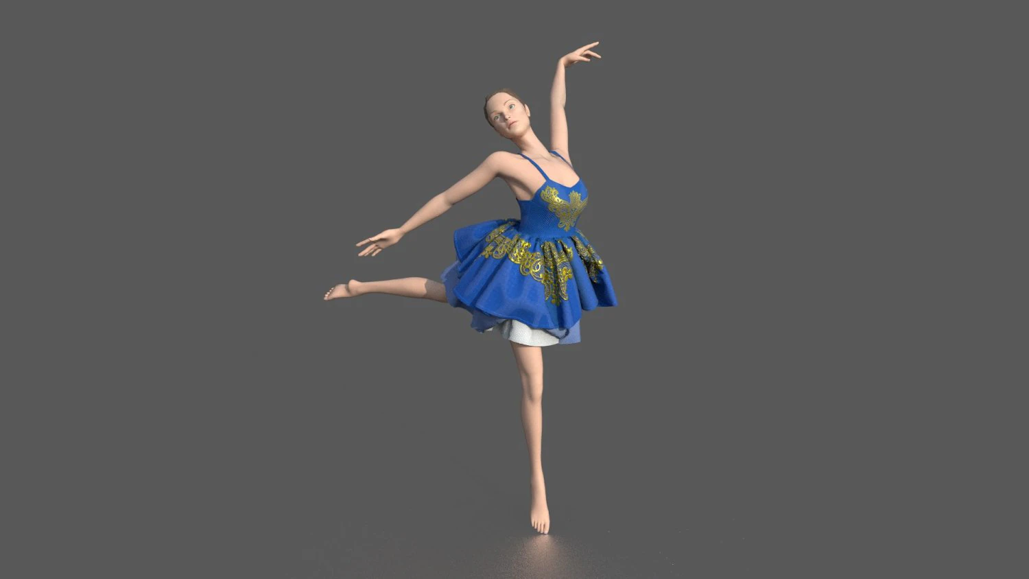 ballerina 3D Model .c4d .max .obj .3ds .fbx .stl .blend 