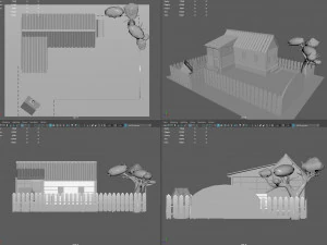 villaggio Modello 3D