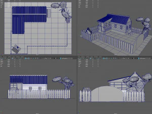 villaggio Modello 3D