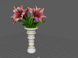 vase of flowers 3D Model