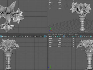 vase of flowers 3D-Modell
