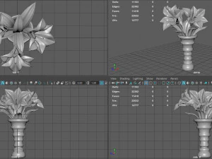 vase of flowers 3D Model