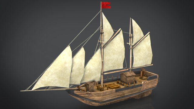 old ship 3D Model .c4d .max .obj .3ds .fbx .stl .blend 