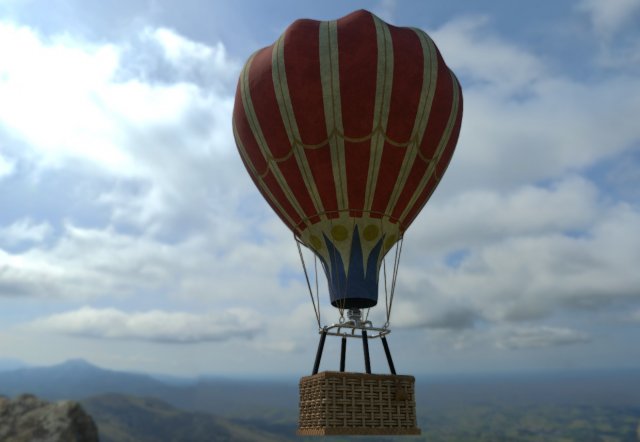 air balloon 3Dモデル .c4d .max .obj .3ds .fbx .stl .blend 