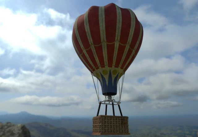 montgolfi&egrave;re Modèle 3D .c4d .max .obj .3ds .fbx .stl .blend 