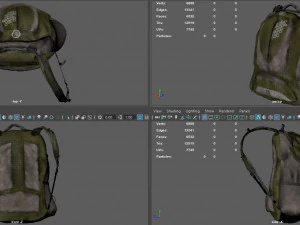 sports blackpack 3D Model
