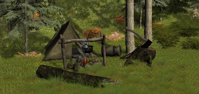 camping 3D Model .c4d .max .obj .3ds .fbx .stl .blend 