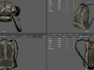 military backpack 3D Model