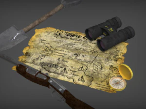 探検家のギア 3Dモデル