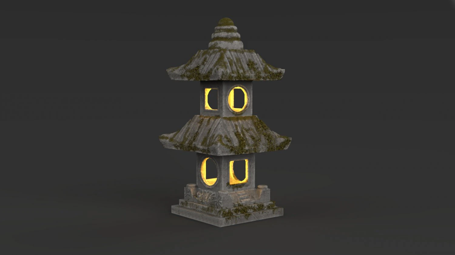 thailand garden lamp 3D Model .c4d .max .obj .3ds .fbx .stl .blend