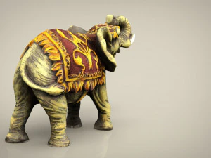 elefante indiano Modello 3D
