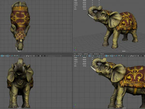 elefante indiano Modello 3D