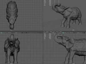 elefante indiano Modello 3D