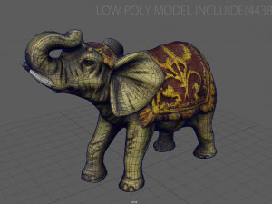 elefante indiano Modello 3D