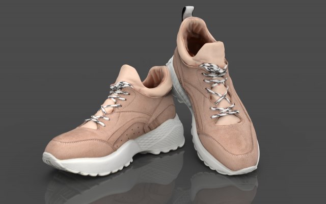 Woman Shoes Model 3D .c4d .max .obj .3ds .fbx .stl .blend 