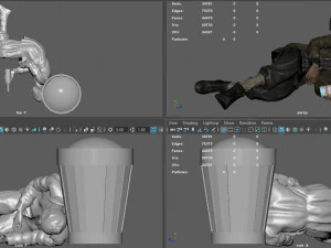 homeless alcoholic pose 3D Model