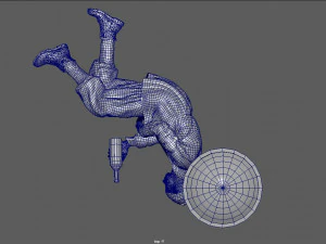 homeless alcoholic pose 3D Model