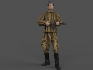 infanty guard pose Modèle 3D