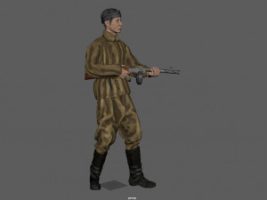 infanty guard pose Modèle 3D