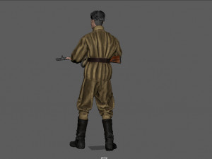infanty guard pose Modèle 3D