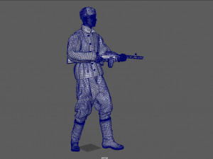 infanty guard pose Modèle 3D