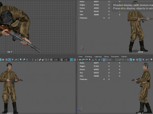 infanty guard pose Modèle 3D