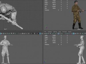 infanty guard pose Modèle 3D