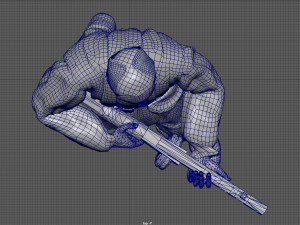 infanty guard pose Modèle 3D
