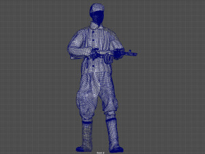 infanty guard pose Modèle 3D