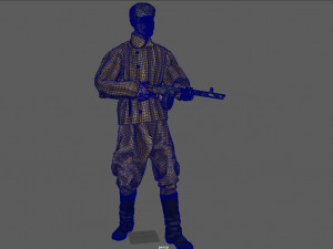 infanty guard pose Modèle 3D