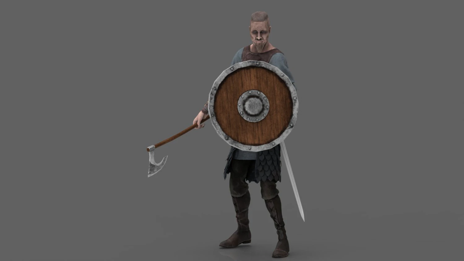 viking pose 3D Model .c4d .max .obj .3ds .fbx .stl .blend