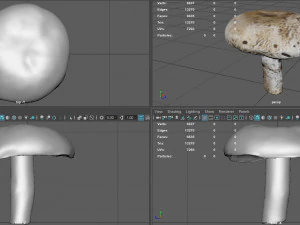 キノコ4 3Dモデル