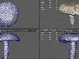キノコ4 3Dモデル
