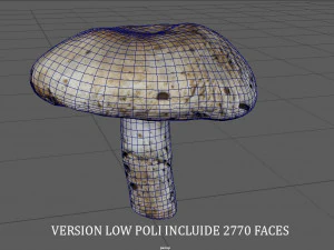 キノコ4 3Dモデル
