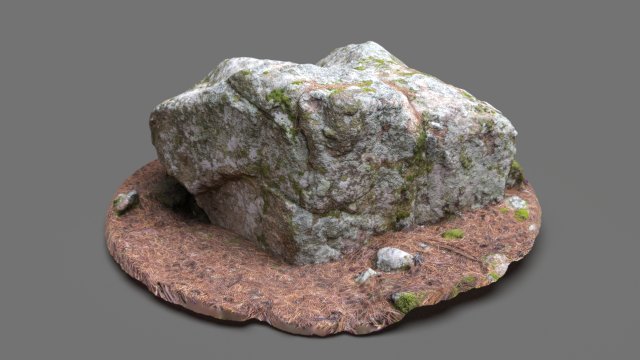 moss rock 3D Model .c4d .max .obj .3ds .fbx .stl .blend 
