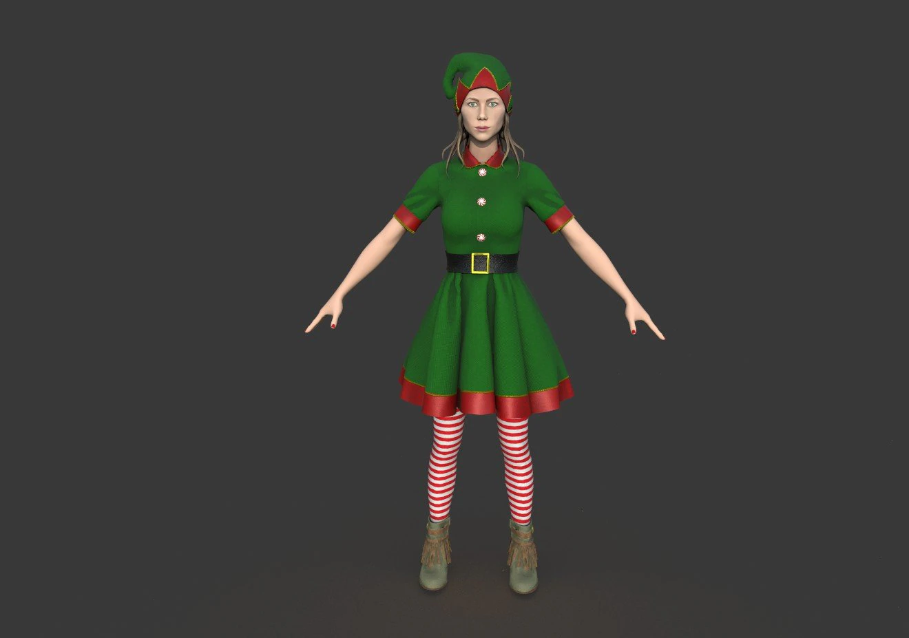 christmas elf 3D Model .c4d .max .obj .3ds .fbx .stl .blend