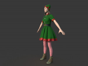 christmas elf 3D 모델