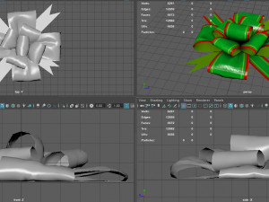 gift bow 2 3D Model
