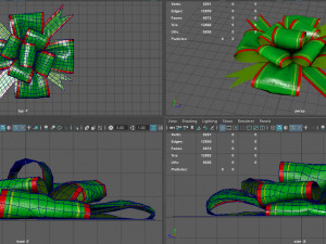 gift bow 2 3D Model