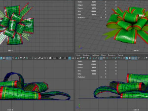 gift bow 2 3D Model