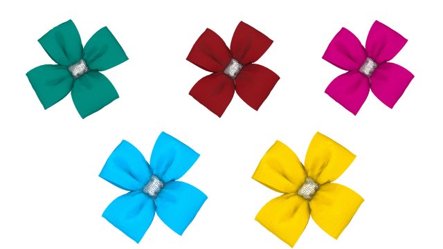 gift bow 3 Model 3D .c4d .max .obj .3ds .fbx .stl .blend 