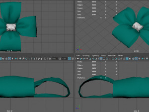 gift bow 3 Model 3D
