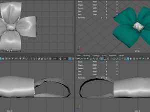 gift bow 3 Model 3D